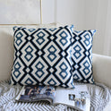 Retro Pillowcase Blue And White Porcelain Embroidery Series Waist Pillowcase