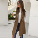 Autumn And Winter Mid-Length Temperament Waist Long-Sleeved Jacket