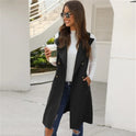 Autumn And Winter Mid-Length Temperament Waist Long-Sleeved Jacket