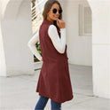 Autumn And Winter Mid-Length Temperament Waist Long-Sleeved Jacket