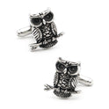 Animal Series Black Vintage Owl Cufflinks