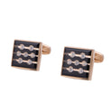 High-Quality Diamond-Studded Rose Gold Simple And Fashionable French Cufflinks