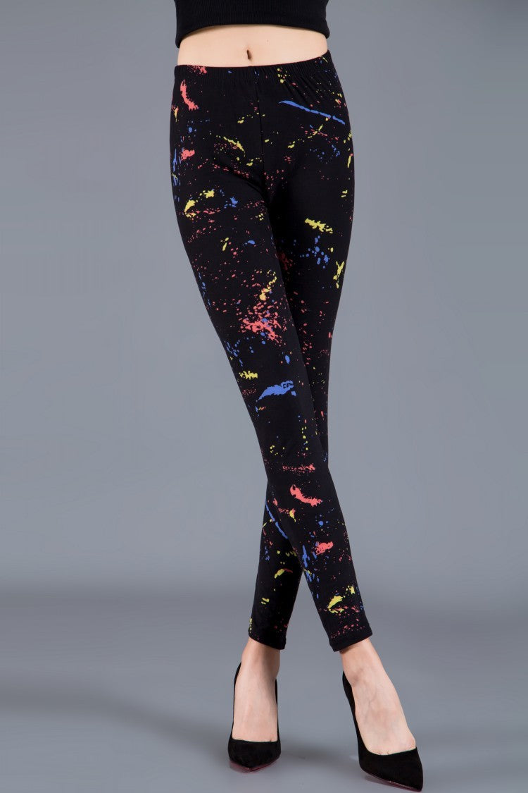 Printed And Plush Leggings For Exterior Wear