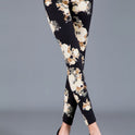 Printed And Plush Leggings For Exterior Wear