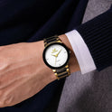 Explosive Style Men's Watch British Wind Room Gold Steel Belt With Diamonds British Men's Watch