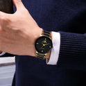 Explosive Style Men's Watch British Wind Room Gold Steel Belt With Diamonds British Men's Watch