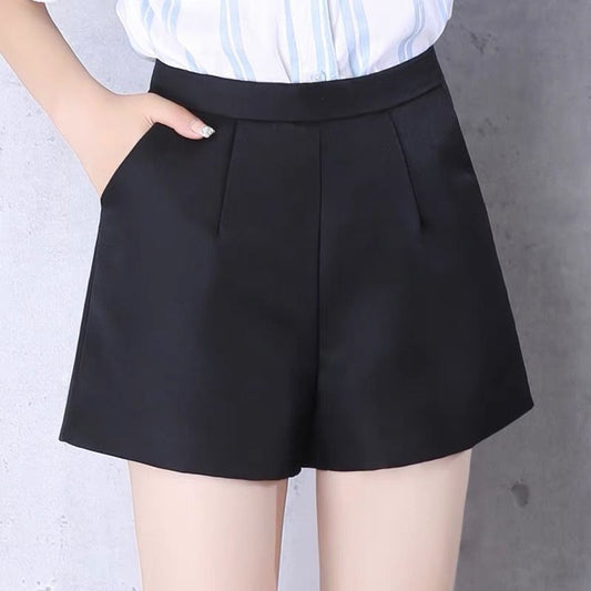 A-line Plus Size Shorts Women Spring and Autumn High Waist Wide Legs