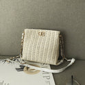 All-match One-Shoulder Messenger Woven Chain Bucket Bag