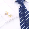 Real Gold Plating Two-color French Cufflinks Business Wedding Shirt Cufflinks