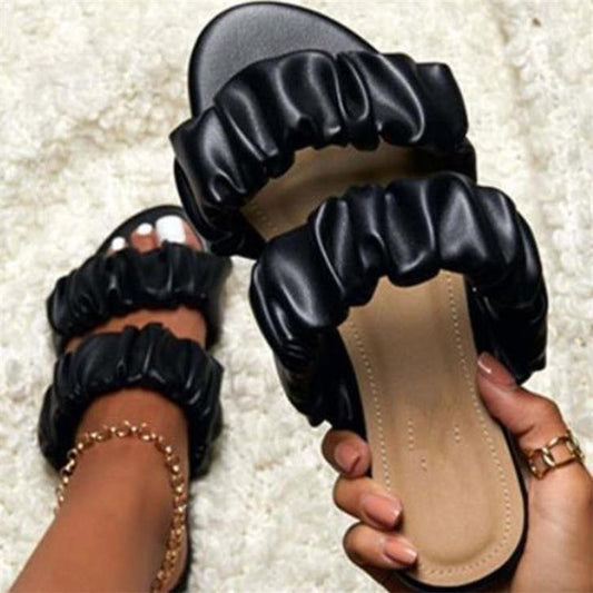 Flat Shoes Sandals European And American New Summer Women's Slippers Fold Fashion Sandals