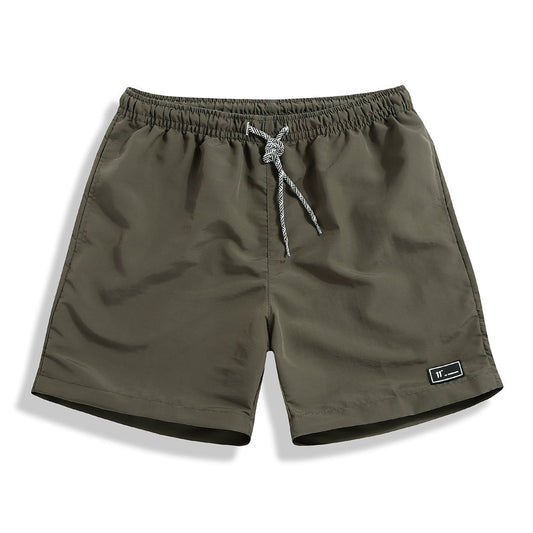 Men's Waist Tether And Quick-Drying 5-Point Casual Shorts