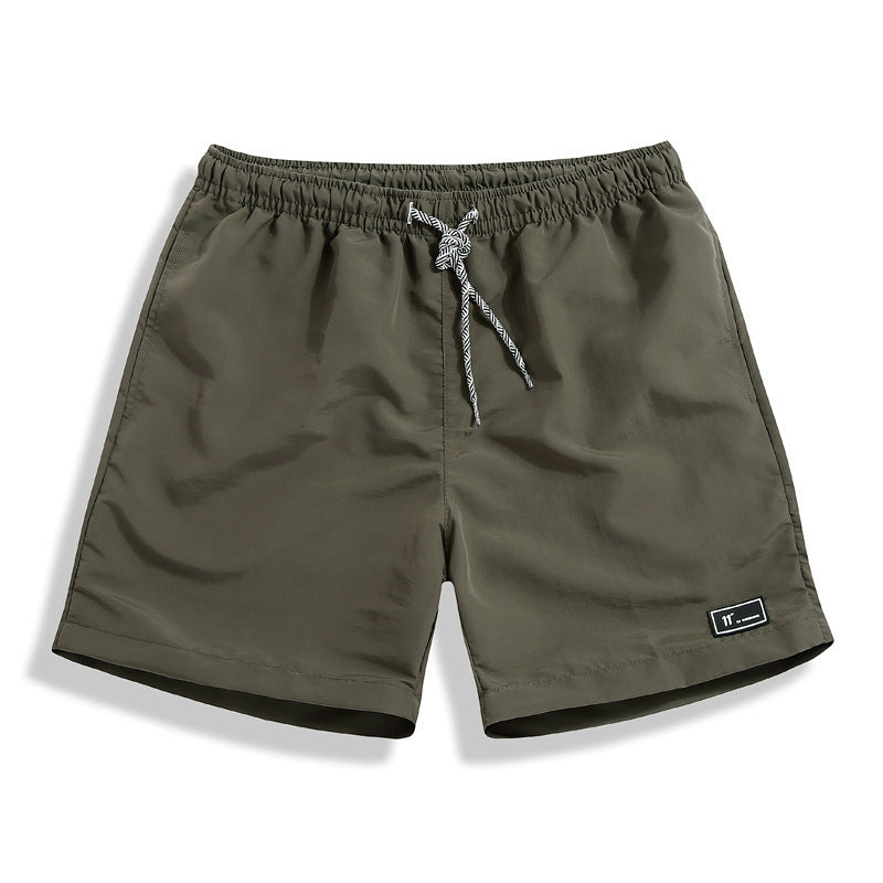 Men's Waist Tether And Quick-Drying 5-Point Casual Shorts