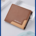 Men's Retro Personalized Soft Leather Wallet Short Wallet Multi-Card Slot Large-capacity Coin Purse