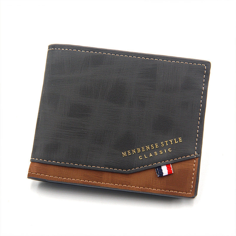 Men's Wallet With Bronzing Printed Hinge