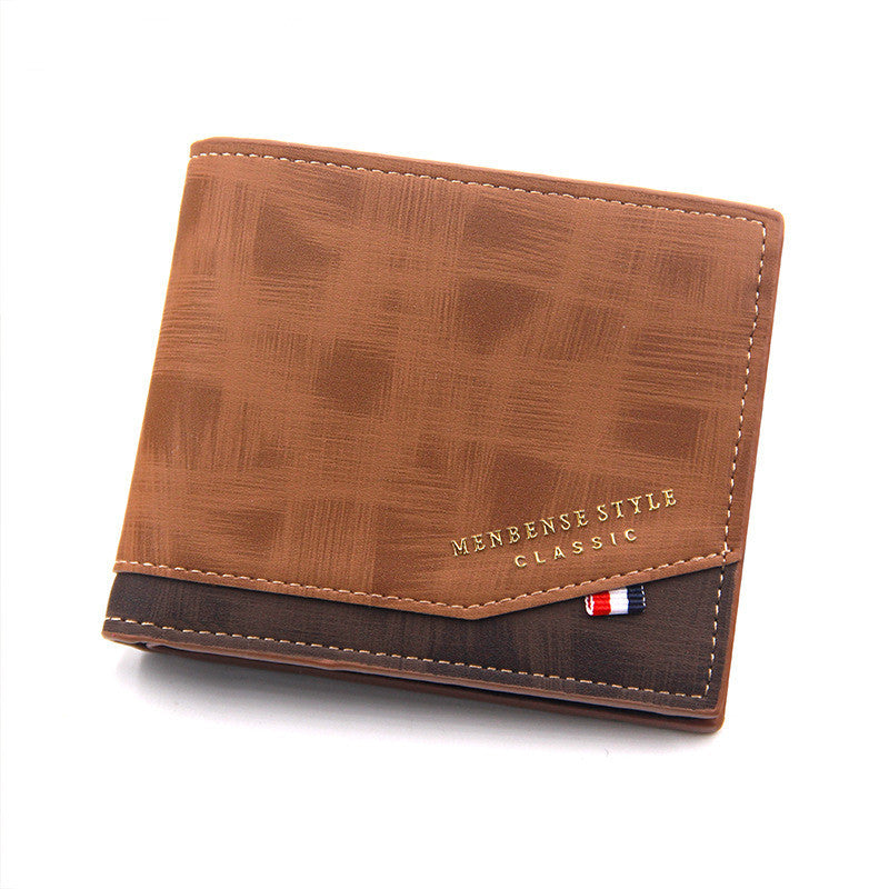 Men's Wallet With Bronzing Printed Hinge