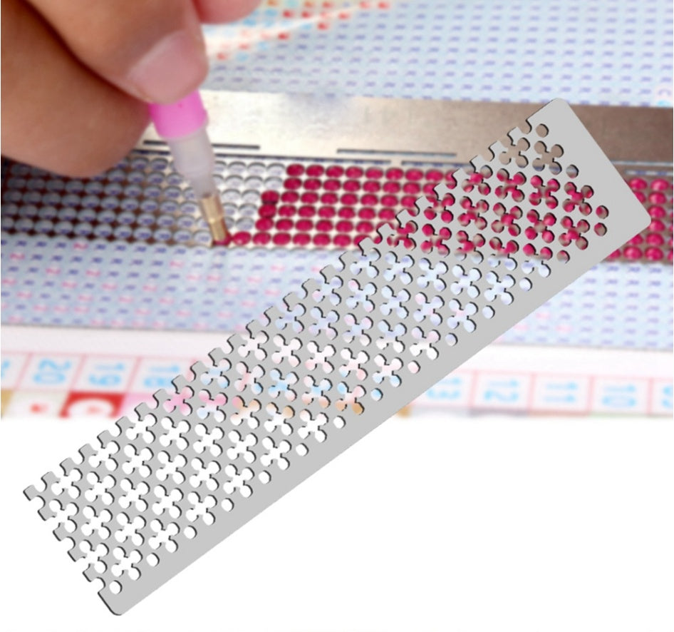 Diamond Painting Square Diamond Mesh Ruler Grid Ruler Plum Ruler Square Diamond Grid Ruler Cross-Border Ruler Stick Drill Mold Artifact