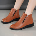 New Winter Mother's Cotton Shoes Short Boots Soft Sole Flat Heel