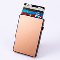 Aluminum Alloy Automatic Bullet Card Anti-theft Bank Card Box