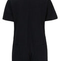 Ladies Summer Jumpsuit Solid Color V-neck Short-sleeved Buttons Cotton And Linen Casual