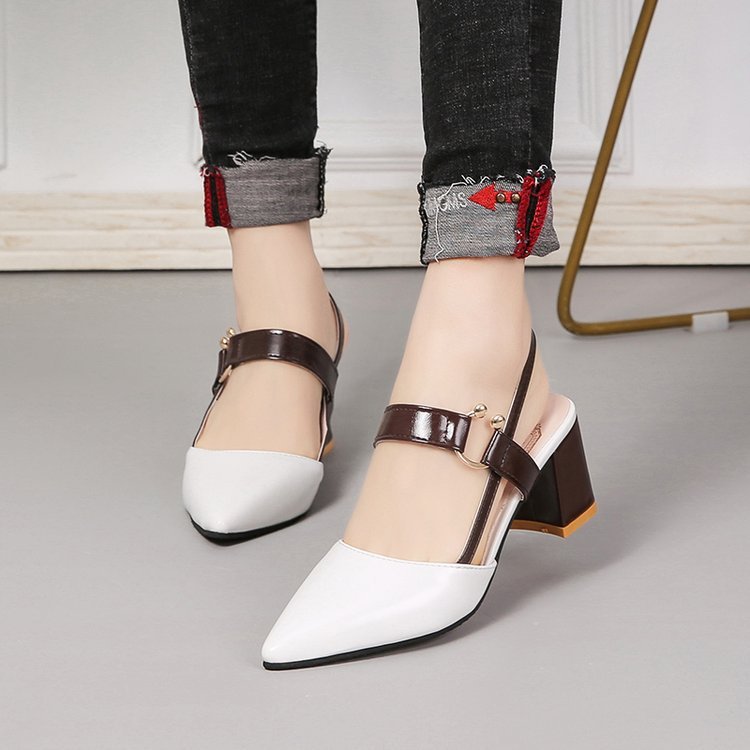 Thick-heeled Pointed High-heeled Shoes With All-match Sandals