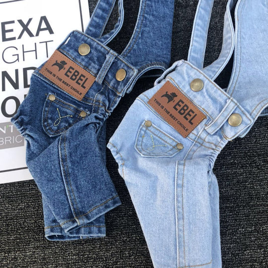 Dog Denim Overalls Spring And Autumn New All-match Overalls Pet Clothes Dog Pants