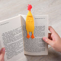 Creative Silicone Screaming Chicken Reading Bookmark