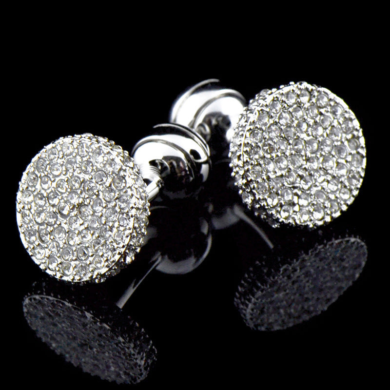 Men s Cufflinks Crystal Full Rhinestone Cufflinks