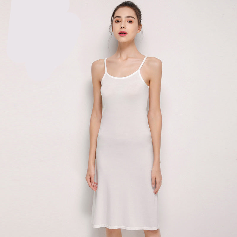 Women's Summer Mid Length Modal Suspender Dress