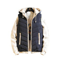 Hooded Down Cotton Waistcoat For Autumn And Winter