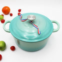 Export LINTORE cast iron enamel pot 23cm healthy uncoated stew pot Mummy pot soup health pot