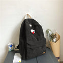 Fashionable Cute Simple Corduroy Backpack