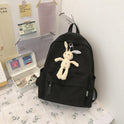 New Solid Color School Bag Female Korean Version Ins Junior High School Student Backpack