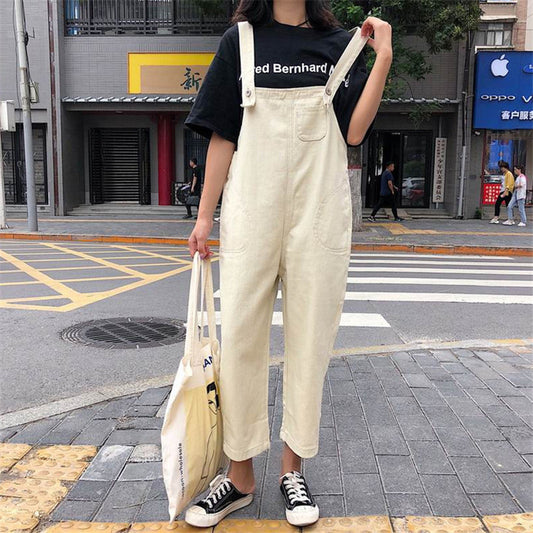 The Korean Version Of The Outer Jumpsuit Trousers Is Loose And Thin And Straight