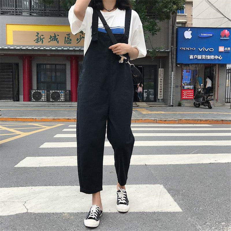 The Korean Version Of The Outer Jumpsuit Trousers Is Loose And Thin And Straight