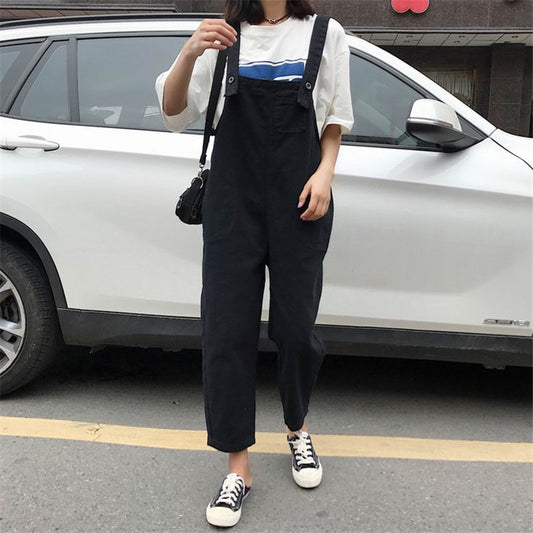 The Korean Version Of The Outer Jumpsuit Trousers Is Loose And Thin And Straight