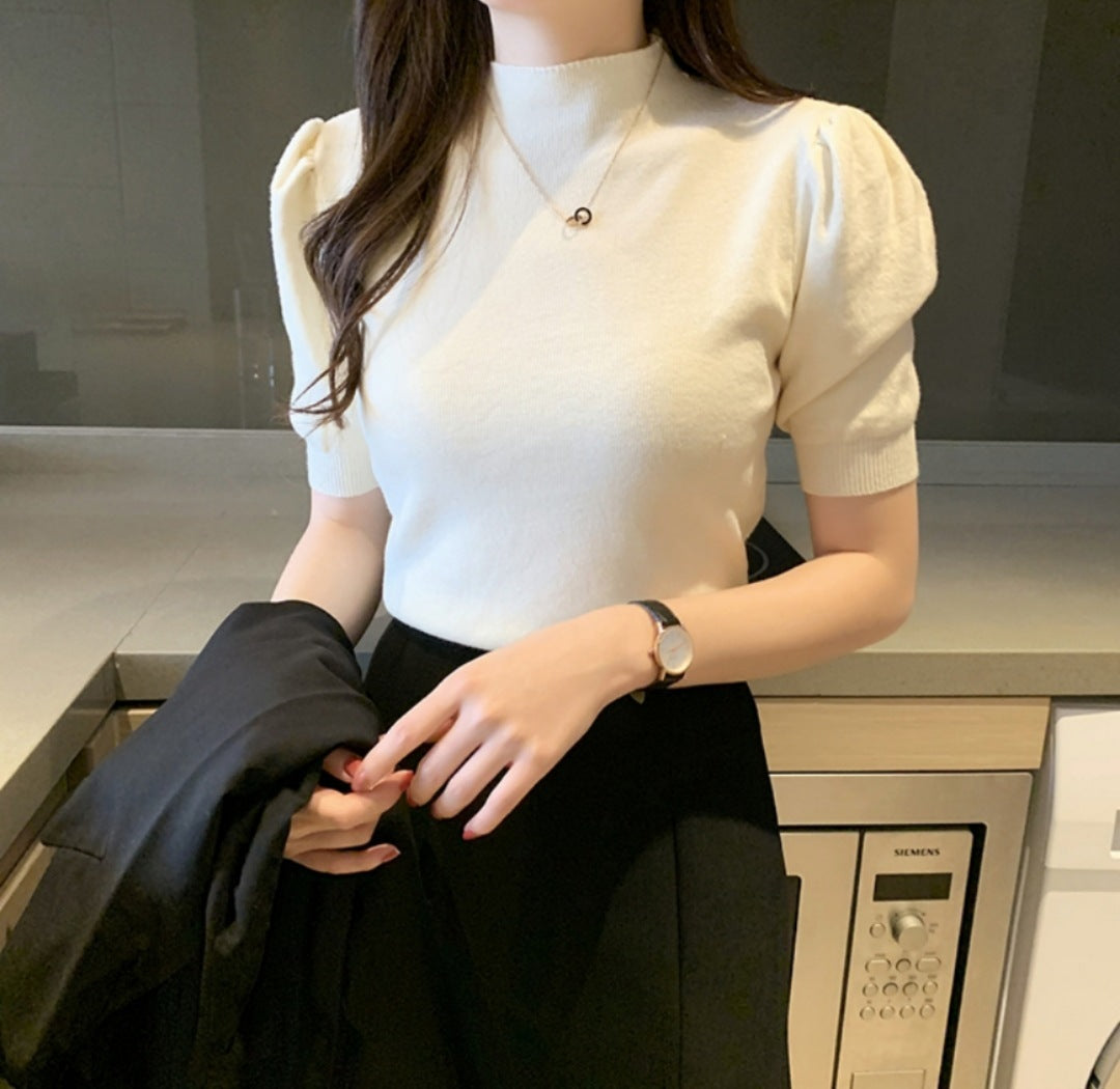 Women's Short Half High Collar Bottoming Shirt