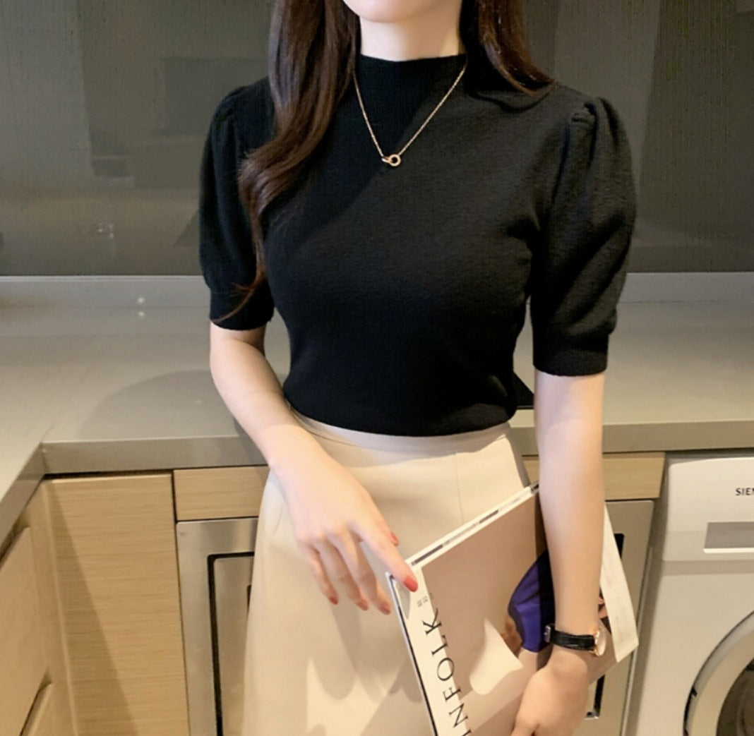 Women's Short Half High Collar Bottoming Shirt