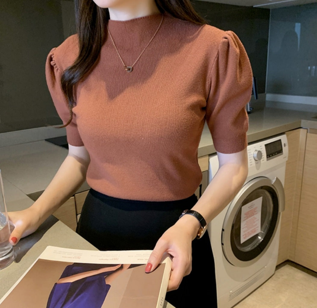 Women's Short Half High Collar Bottoming Shirt