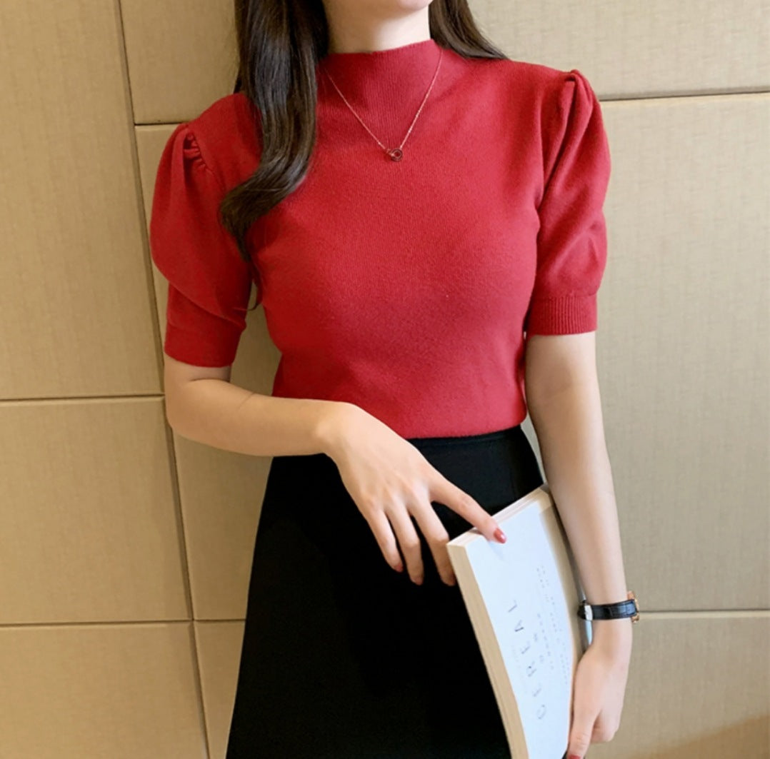 Women's Short Half High Collar Bottoming Shirt