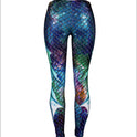 3D Mermaid Fish Scale Print Sports Women'S Leggings