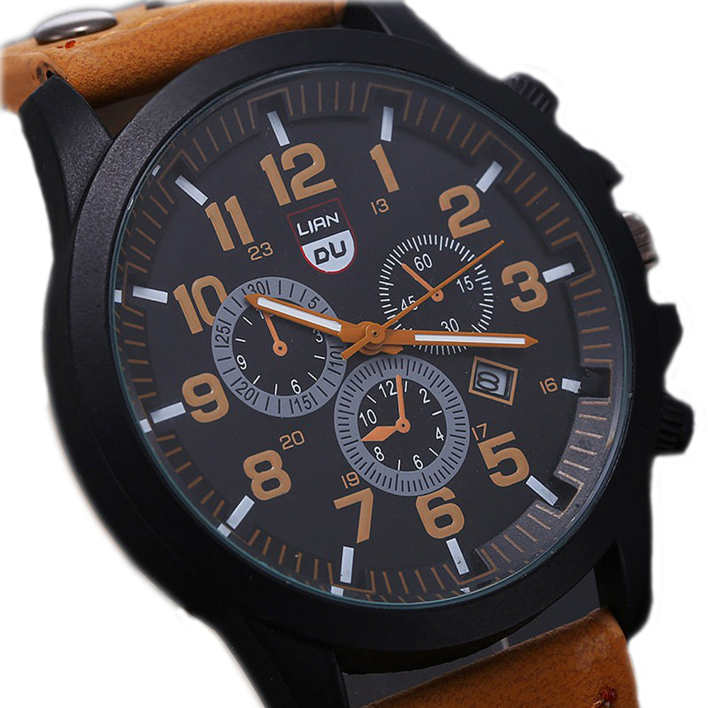 Fashion Simple Business Belt Quartz Watch Men'S Watch