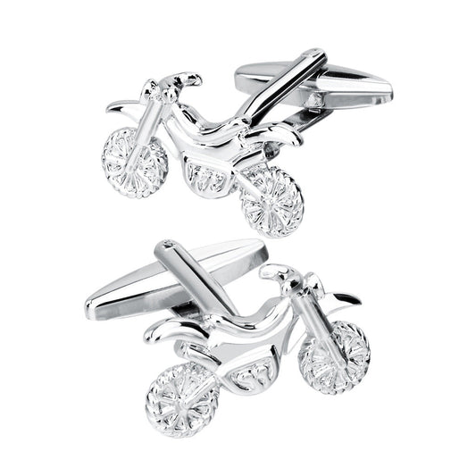 Silver Color Motorcycle Cuff links for Mens Shirt Brand Cuff buttons Wedding Cufflinks High Quality Fashion Men Jewelry