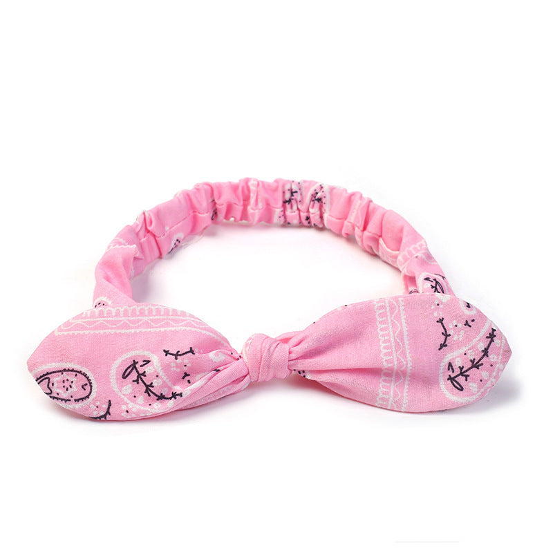 Bunny Ears Knotted Elastic Headband Multicolor