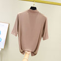 Plus Size Five-point Sleeve T-shirt Bottoming Shirt