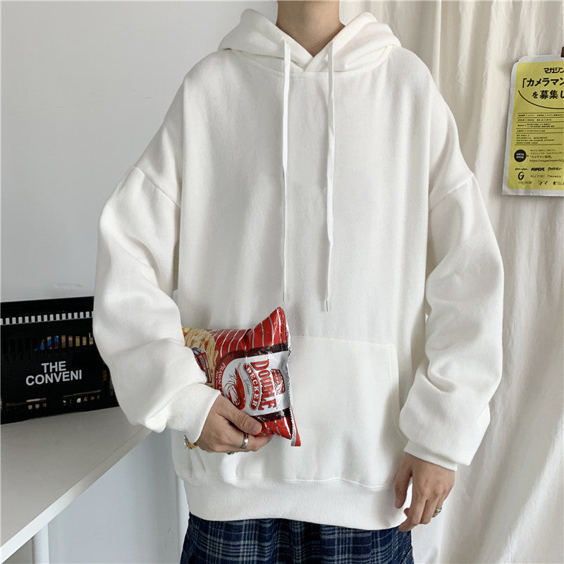 Hooded Bf Style Couple Casual All-match Bottoming Sweater