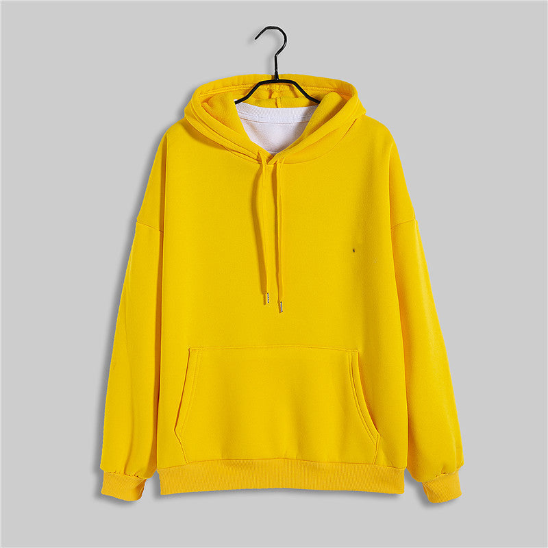 Hooded Bf Style Couple Casual All-match Bottoming Sweater