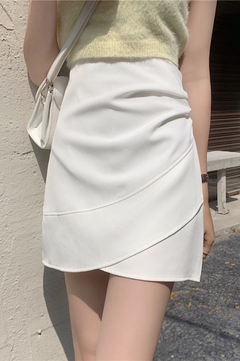 Summer Korean Version Of High-Waist Pleated Skirt, Anti-Empty Irregular Skirt, Short Skirt, Women's Small A-Line Skirt