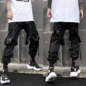 Functional Overalls Dark Functional Pants Paratrooper Pants Hip-Hop All-Match Casual Pants Men