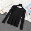 V-neck Pullover Sweater Stretch Long-sleeved Bottoming Sweater