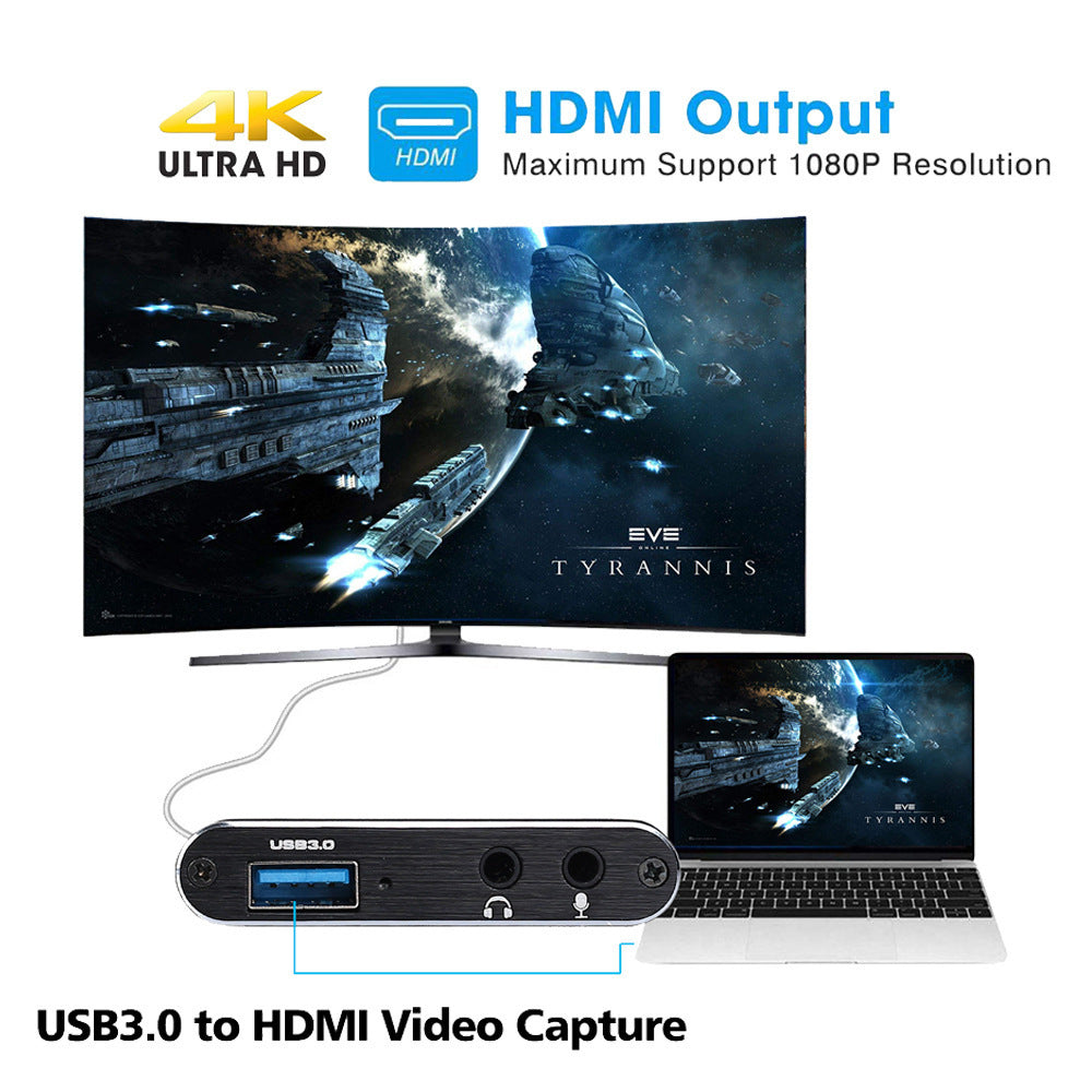 بطاقة التقاط فيديو HDMI بطاقة التقاط شاشة 4K تسجيل USB3.0 1080P 60Fps التقاط الألعاب